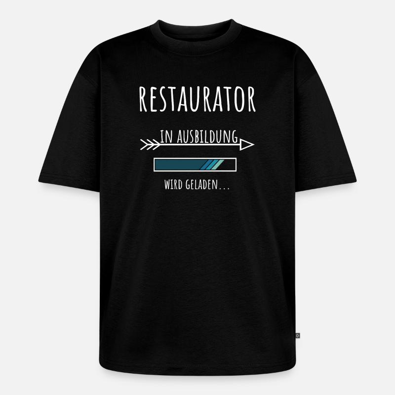 Restaurator Ausbildung Beruf Geschenk - Unisex Premium Oversized Bio T-Shirt - Schwarz