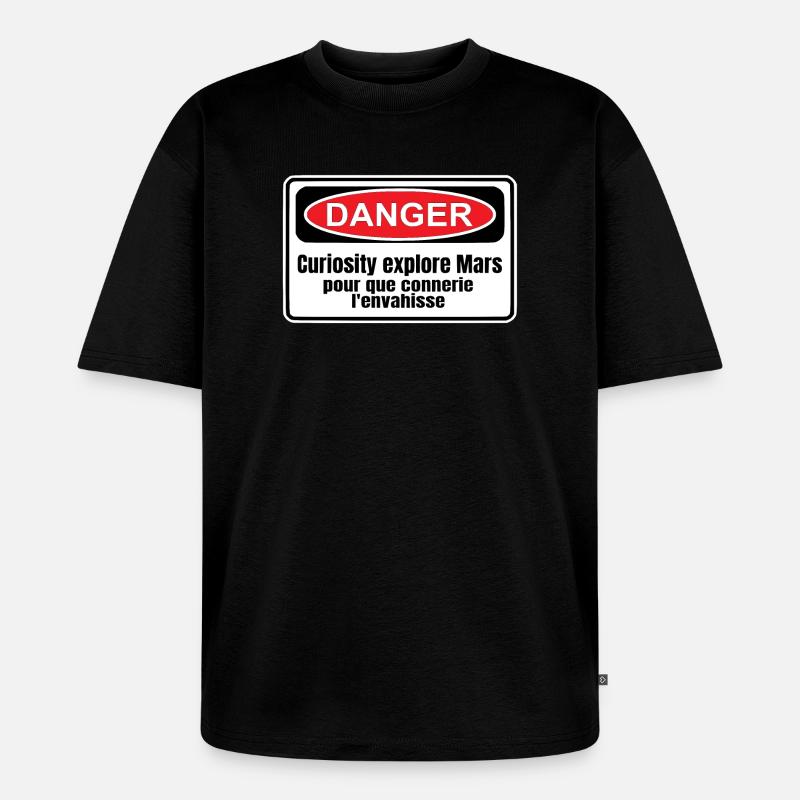 Colonisation de Mars - T-shirt Premium bio oversize Unisexe - noir