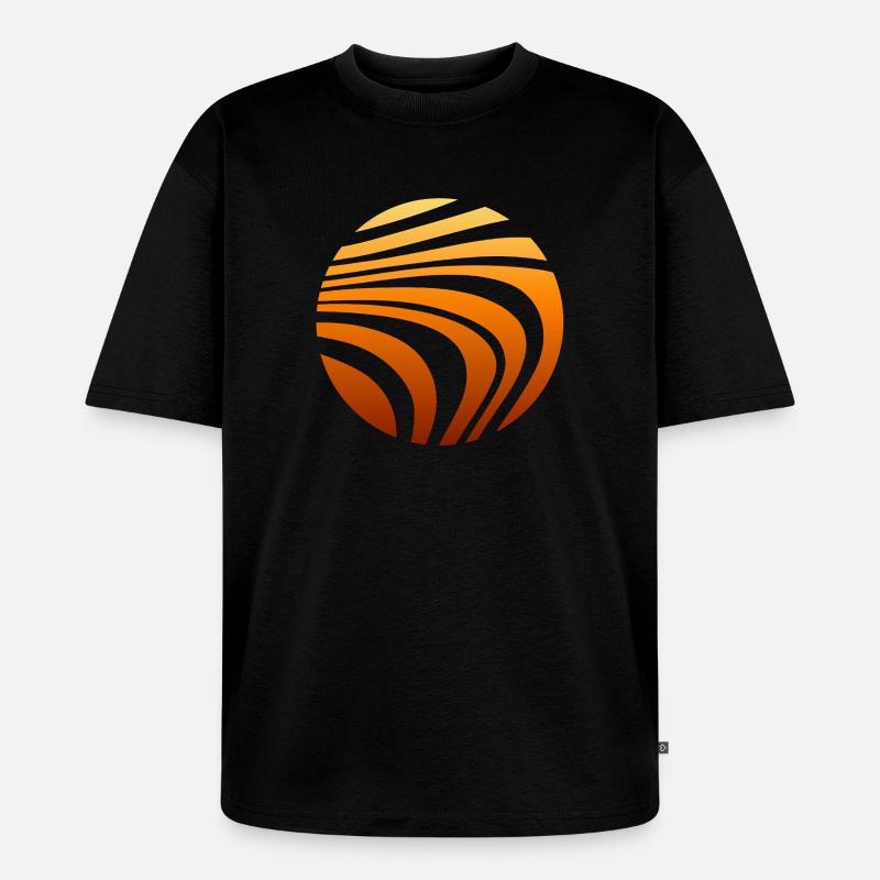 Pattern Orange Gradient - Unisex Premium Oversized Organic T-Shirt - black