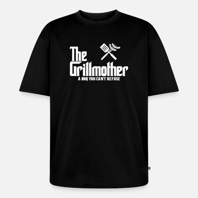 Die Grillmutter (dunkel) - Unisex Premium Oversized Bio T-Shirt - Schwarz