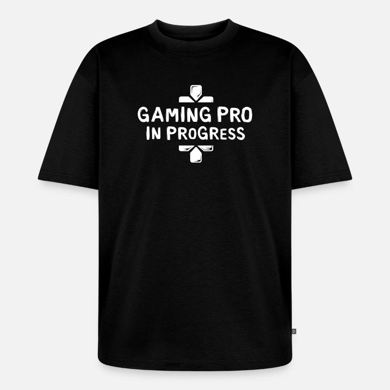 Gaming Pro Leidenschaft - Zocker Spruch - Unisex Premium Oversized Bio T-Shirt - Schwarz