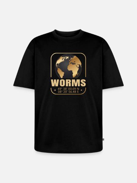 Worms - Unisex Premium Oversized Bio T-Shirt - Schwarz