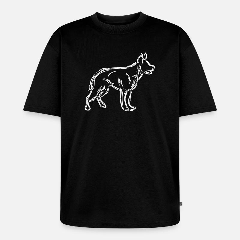 Schäferhund - Unisex Premium Oversized Bio T-Shirt - Schwarz