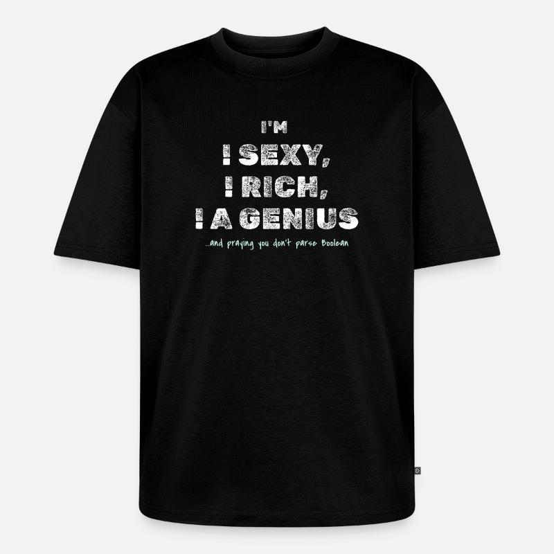Boolean Joke – Funny Dev Tee - Unisex Premium Oversized Organic T-Shirt - black