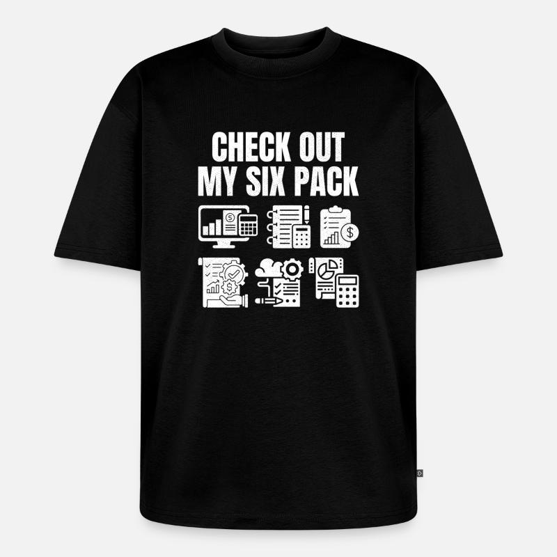 Check out my six Pack  - Unisex Premium Oversized Bio T-Shirt - Schwarz