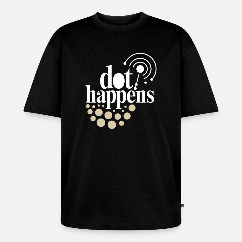 Dot Happens Morse Code Fun - Unisex Premium Oversized Organic T-Shirt - black