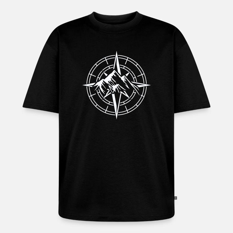 Conception de boussole d’aventure - T-shirt Premium bio oversize Unisexe - noir