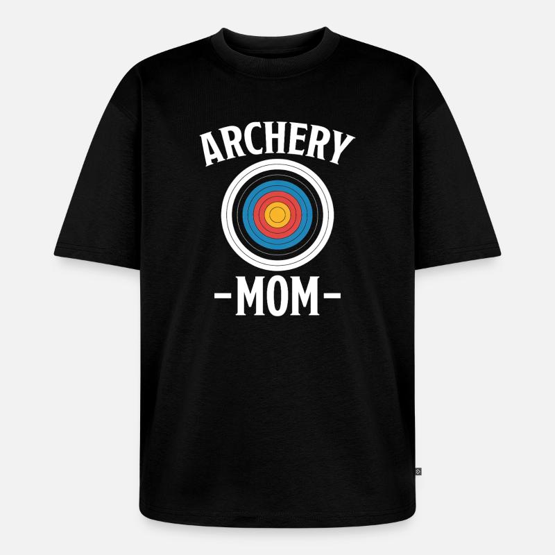 Bogenschießen Spruch Mutter Bogenschießen Geschenk - Unisex Premium Oversized Bio T-Shirt - Schwarz