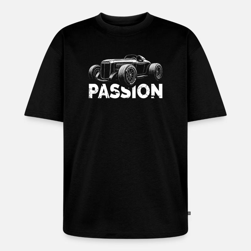 Oldtimer Hot Rod – Pure Passion - Unisex Premium Oversized Bio T-Shirt - Schwarz