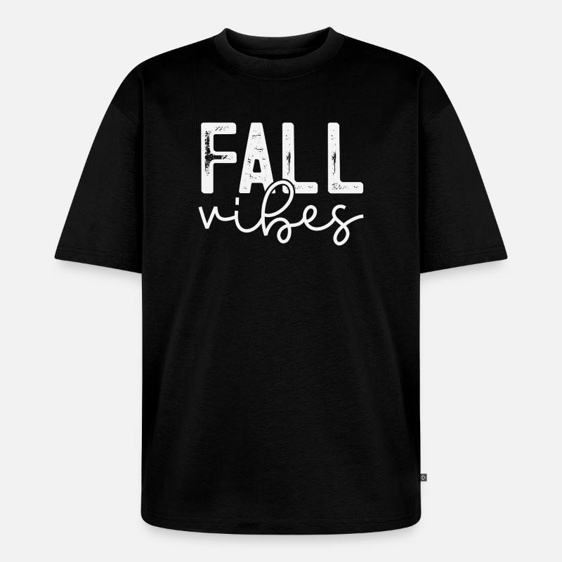 Fall Vibes Snake Pattern Design - Unisex Premium Oversized Organic T-Shirt - black
