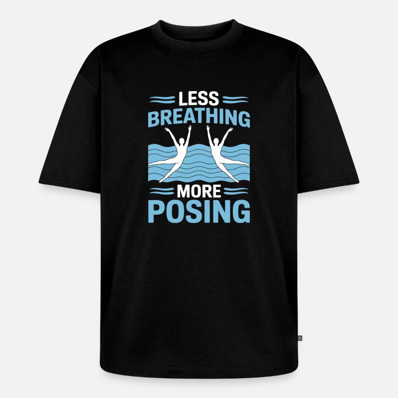 Synchronschwimmen Kunstschwimmen Wassersport - Unisex Premium Oversized Bio T-Shirt - Schwarz
