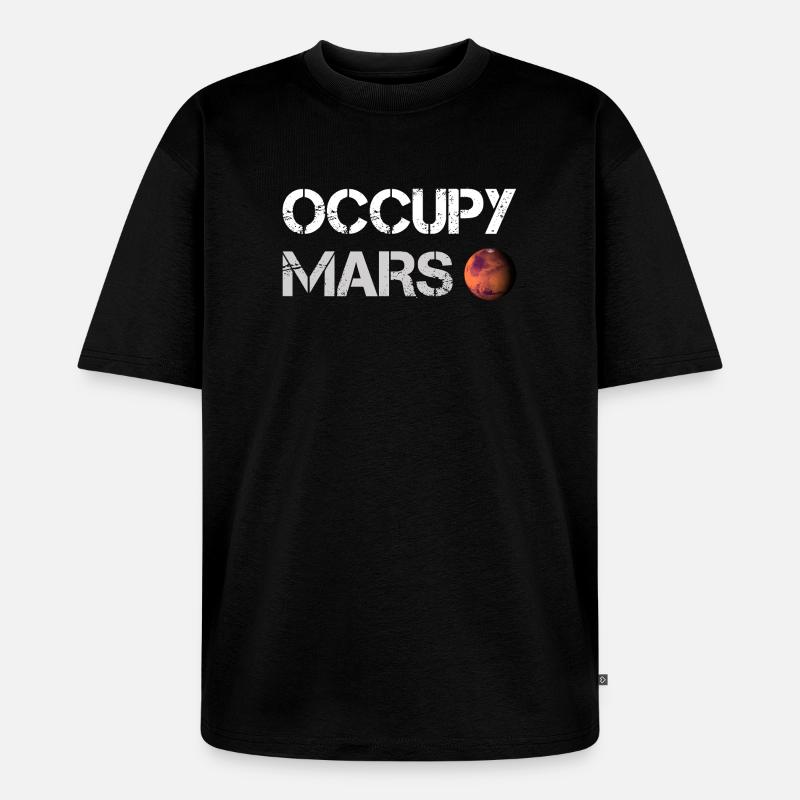 Occupy Mars (Space-X) - Unisex Premium Oversized Bio T-Shirt - Schwarz