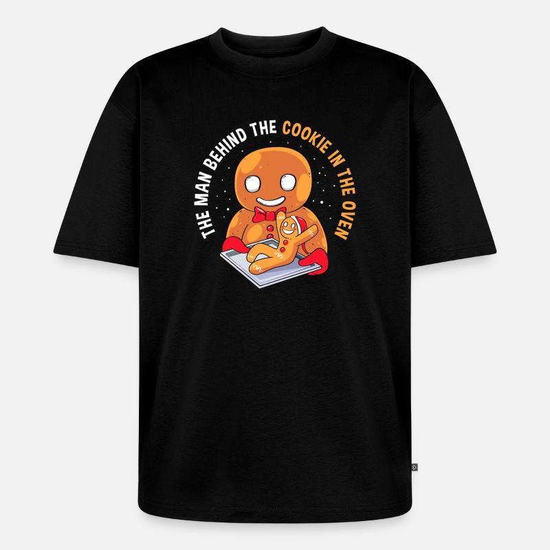 Werdende Väter Werdender Papa - Unisex Premium Oversized Bio T-Shirt - Schwarz
