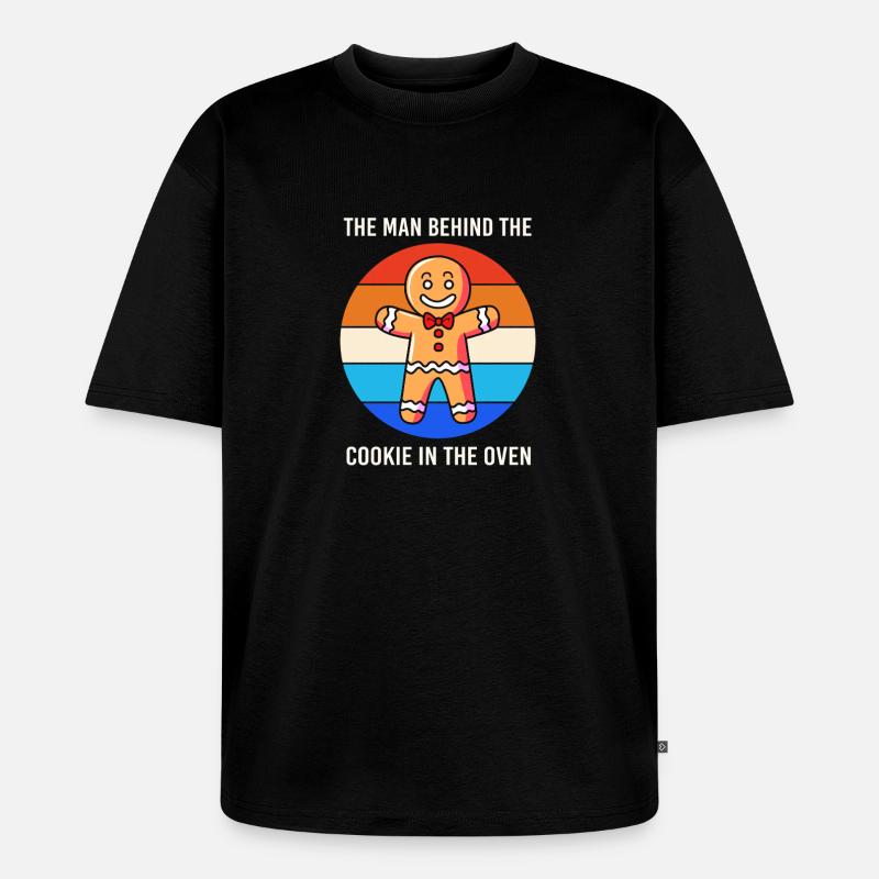 Werdende Väter Werdender Papa - Unisex Premium Oversized Bio T-Shirt - Schwarz