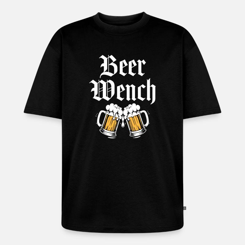 Bierweibchen - Unisex Premium Oversized Bio T-Shirt - Schwarz