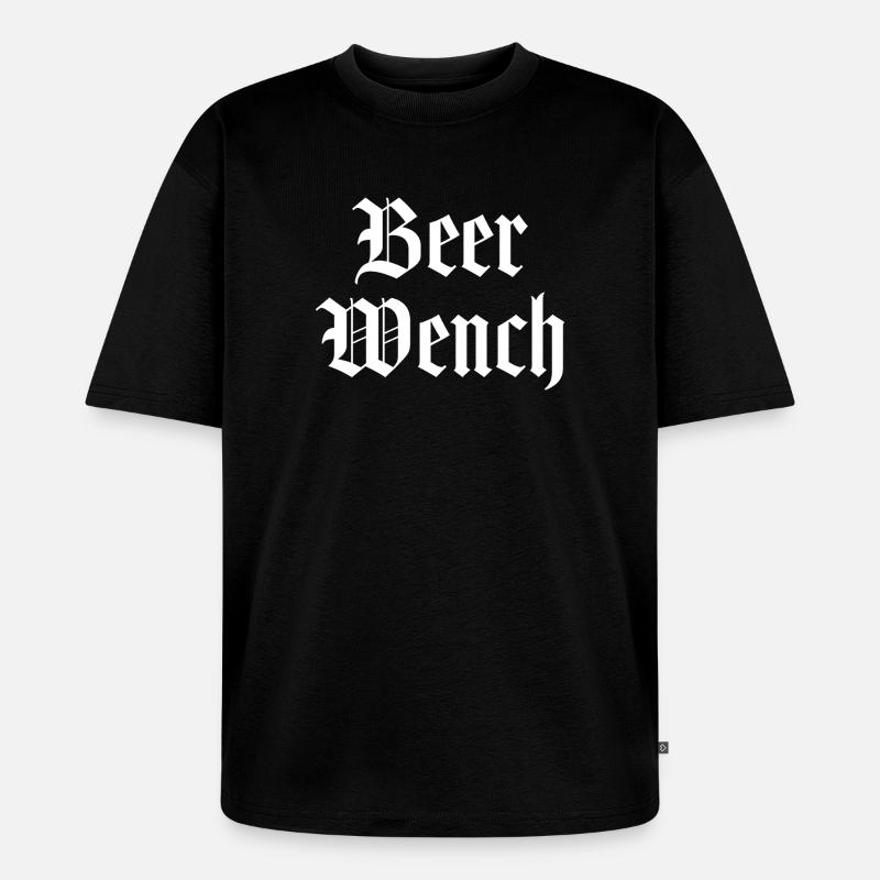 Bierweibchen - Unisex Premium Oversized Bio T-Shirt - Schwarz