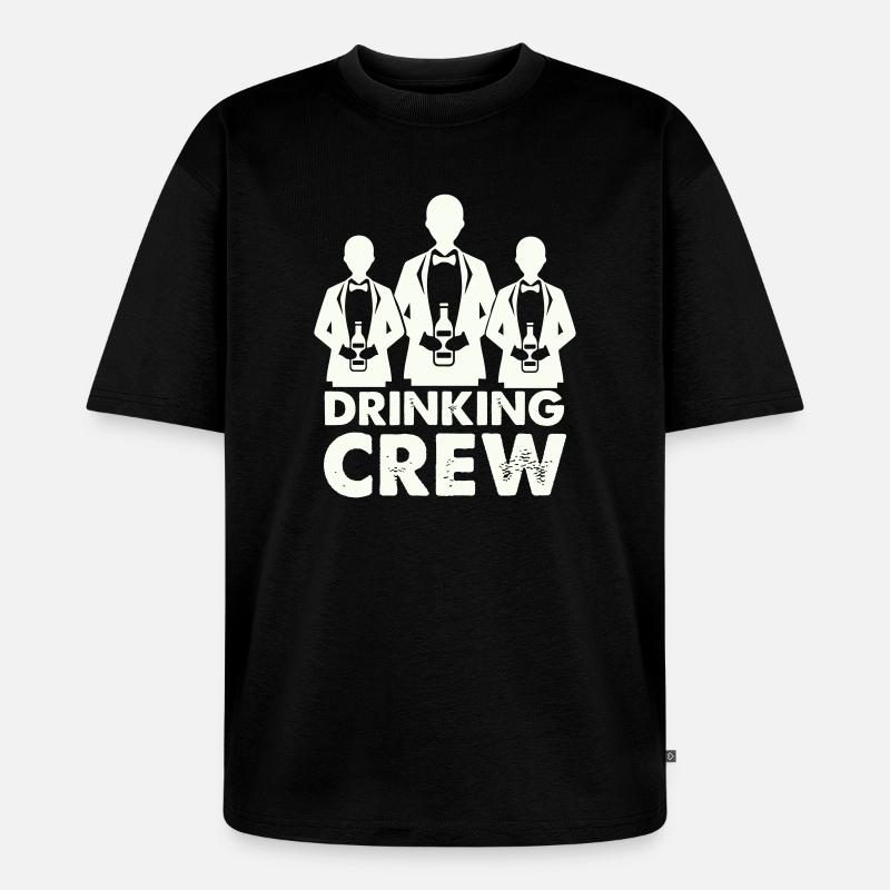 drinking_crew_01- - Unisex Premium Oversized Bio T-Shirt - Schwarz