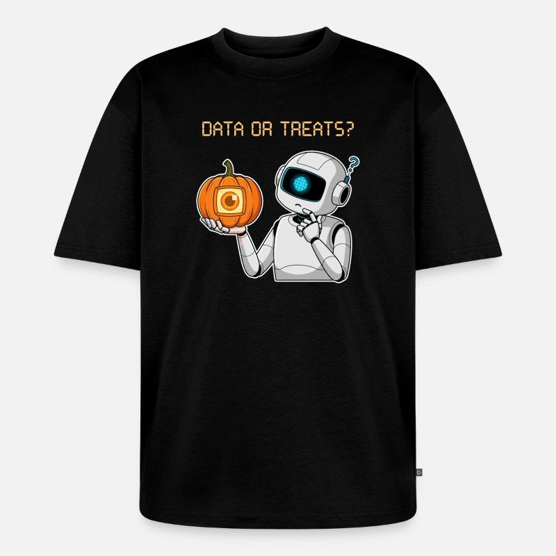 Data or Treats ? - Unisex Premium Oversized Bio T-Shirt - Schwarz