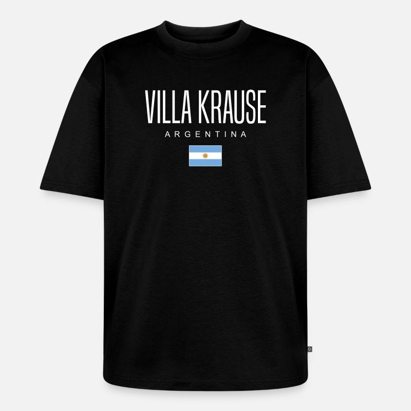 Villa Krause Argentinien Argentinier - Unisex Premium Oversized Bio T-Shirt - Schwarz