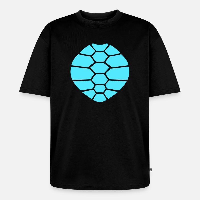 Turtle shell pattern turtle icon cool - Unisex Premium Oversized Organic T-Shirt - black