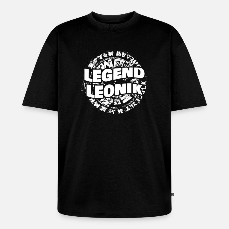 Mann Leonik - Unisex Premium Oversized Bio T-Shirt - Schwarz