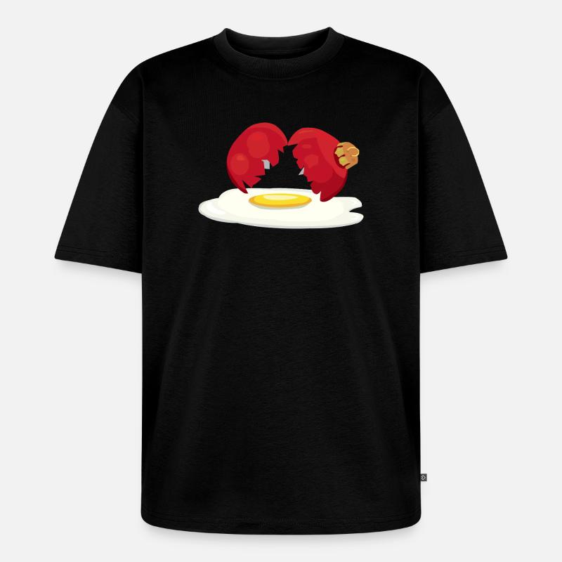 Weihnachtskugel zerbrochenes Ei - Unisex Premium Oversized Bio T-Shirt - Schwarz