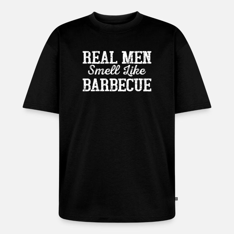 Männer Duft Barbecue Spruch - Unisex Premium Oversized Bio T-Shirt - Schwarz