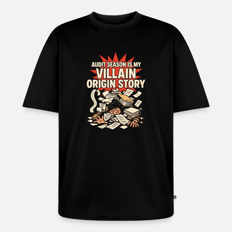 Buchhaltungsstudent Cpa Im Training Excel -witze - Unisex Premium Oversized Bio T-Shirt - Schwarz
