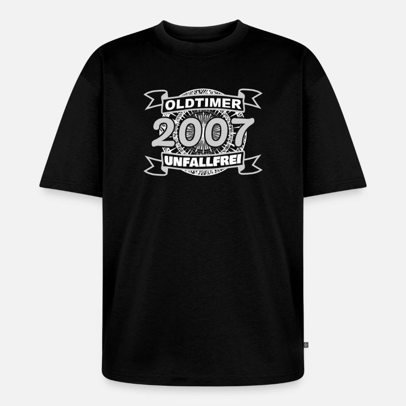 Oldtimer 2007 - Unisex Premium Oversized Bio T-Shirt - Schwarz