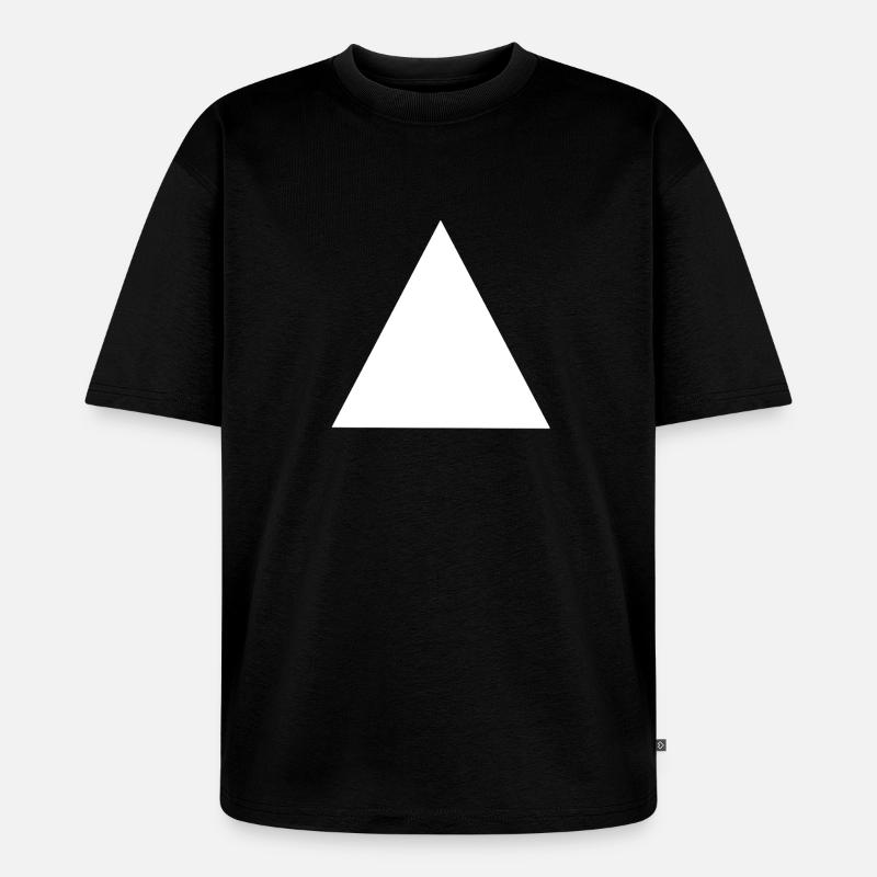 Abstract Geometric Triangle Composition - Unisex Premium Oversized Organic T-Shirt - black