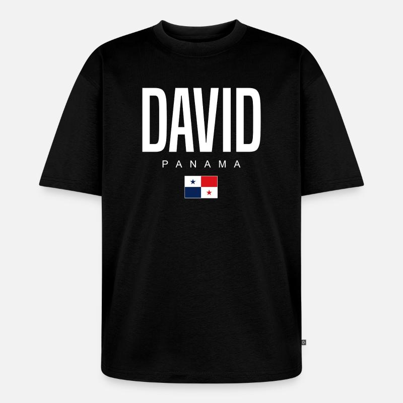 David Panama Panamaer - Unisex Premium Oversized Bio T-Shirt - Schwarz