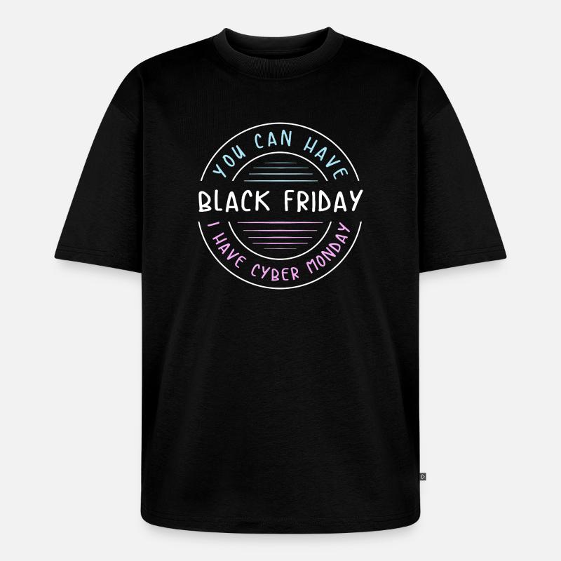 Kaufrausch Cyber Monday - Unisex Premium Oversized Bio T-Shirt - Schwarz