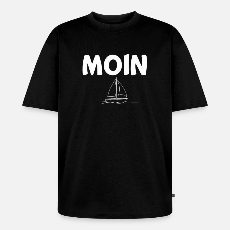 Moin Segelboot - Unisex Premium Oversized Bio T-Shirt - Schwarz