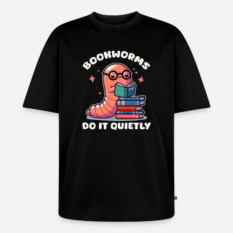 Librivore Lesen Süß - Unisex Premium Oversized Bio T-Shirt - Schwarz