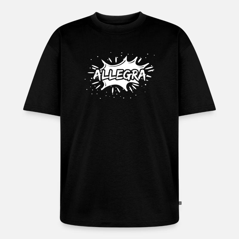 Allegra als Allegra - Unisex Premium Oversized Bio T-Shirt - Schwarz