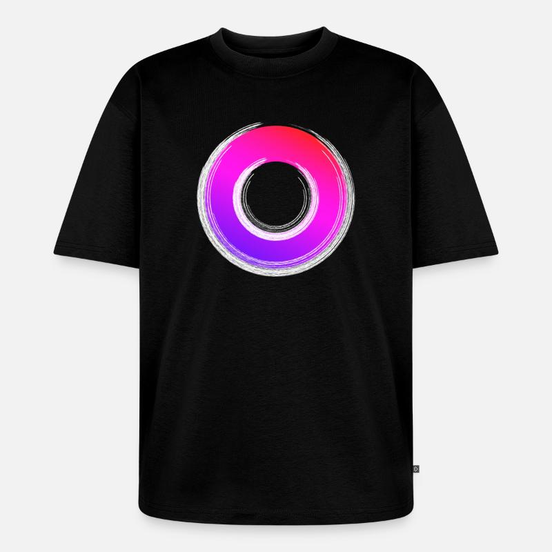 Gradient Ring Glanz - Unisex Premium Oversized Bio T-Shirt - Schwarz