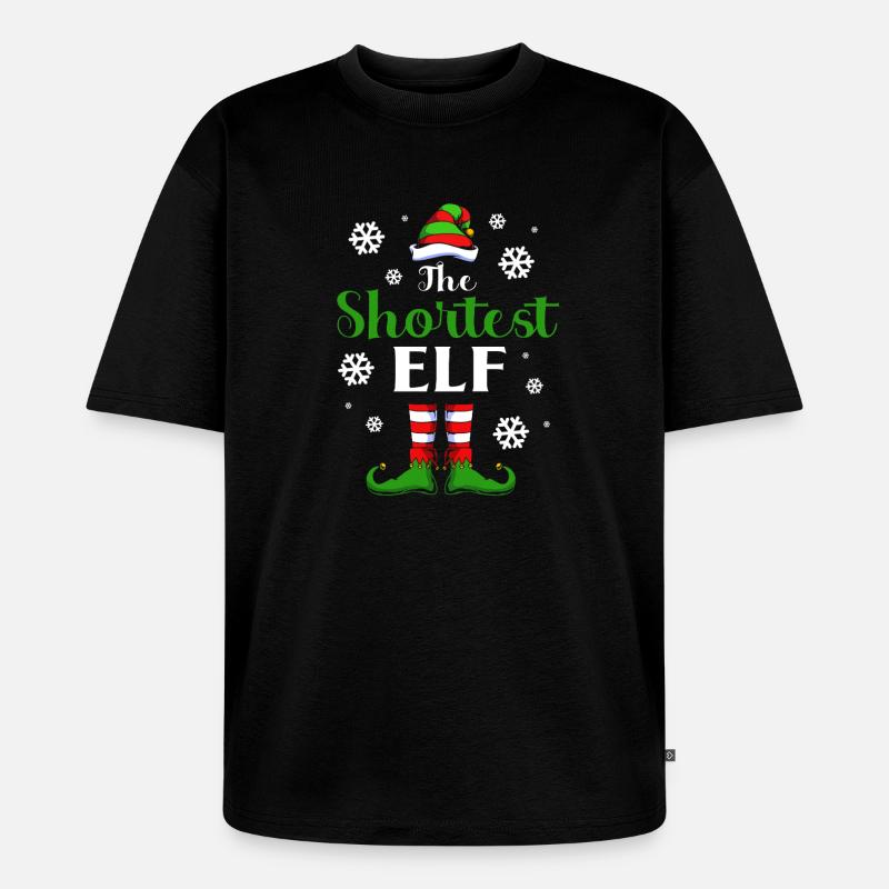 Elfe Elf Weihnachtsgeschenk - Unisex Premium Oversized Bio T-Shirt - Schwarz