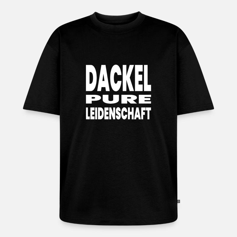 Dackel - Unisex Premium Oversized Bio T-Shirt - Schwarz