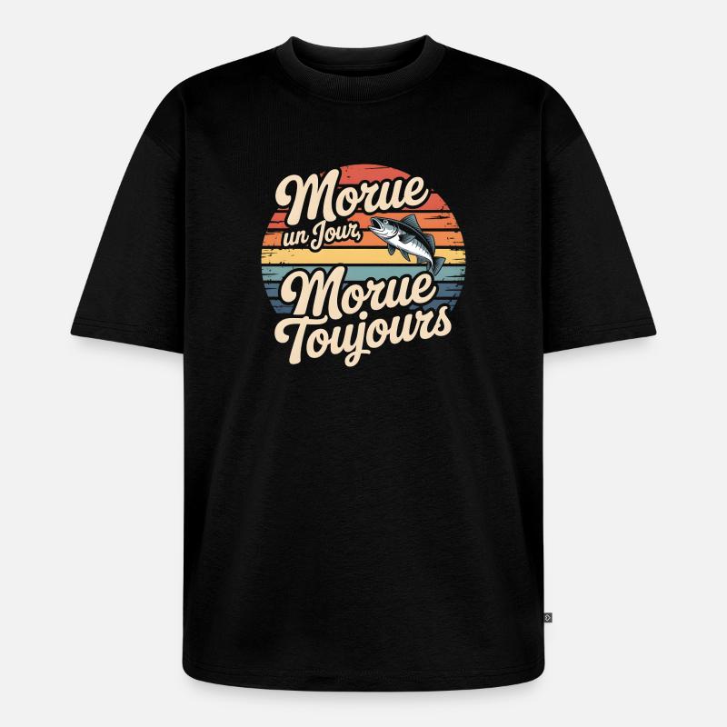 Once cod Cod - Unisex Premium Oversized Organic T-Shirt - black