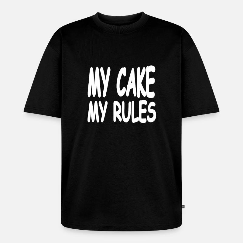Kuchen - Unisex Premium Oversized Bio T-Shirt - Schwarz