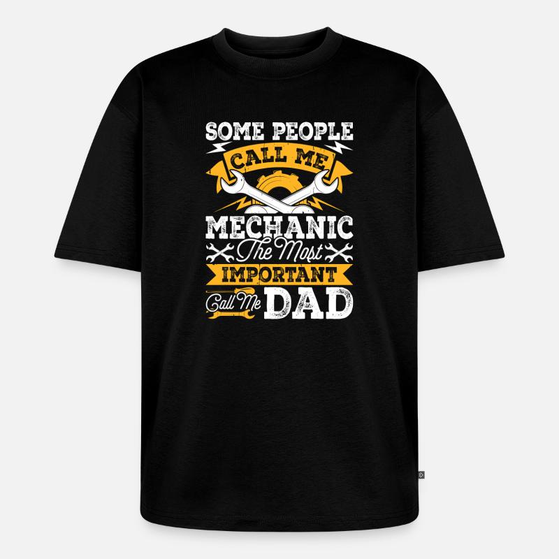 Mechaniker Mechatroniker Schrauber Geschenk - Unisex Premium Oversized Bio T-Shirt - Schwarz