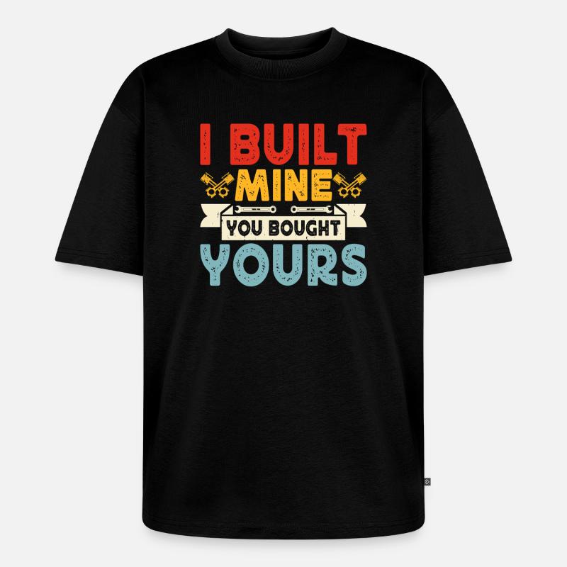 Mechaniker Mechatroniker Schrauber Geschenk - Unisex Premium Oversized Bio T-Shirt - Schwarz
