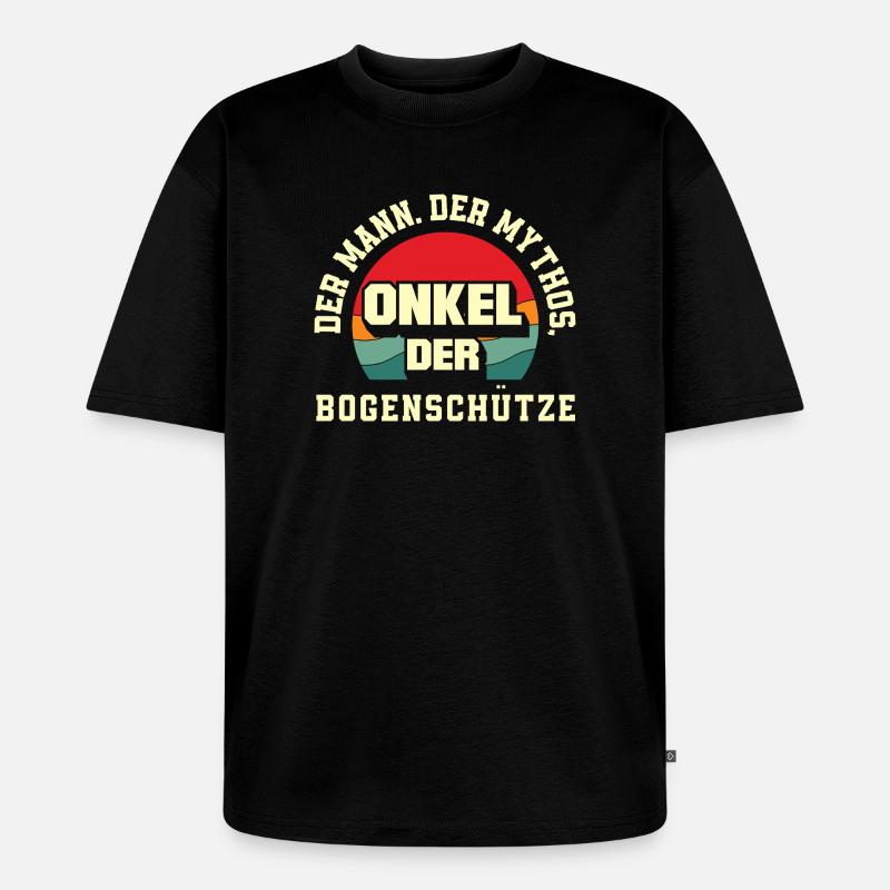 Ich gehe Bogenschießen - Unisex Premium Oversized Bio T-Shirt - Schwarz