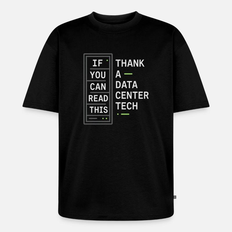 Netzwerkinfrastruktur Rack- Und Stack-ingenieur - Unisex Premium Oversized Bio T-Shirt - Schwarz