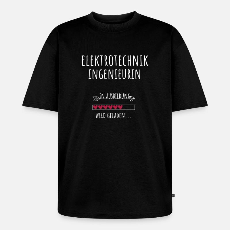 Electrical Engineer Study Gift - Unisex Premium Oversized Organic T-Shirt - black