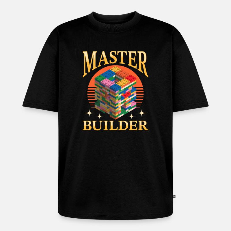 Blocs de construction Enfants Brick Builder - T-shirt Premium bio oversize Unisexe - noir