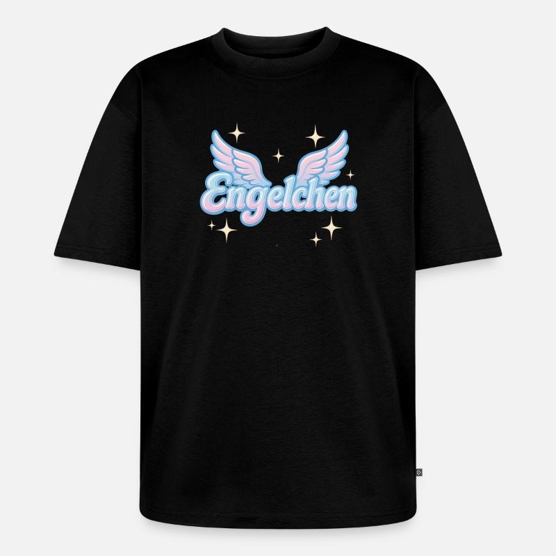 Engelchen / y2k statement spitzname design - Unisex Premium Oversized Bio T-Shirt - Schwarz