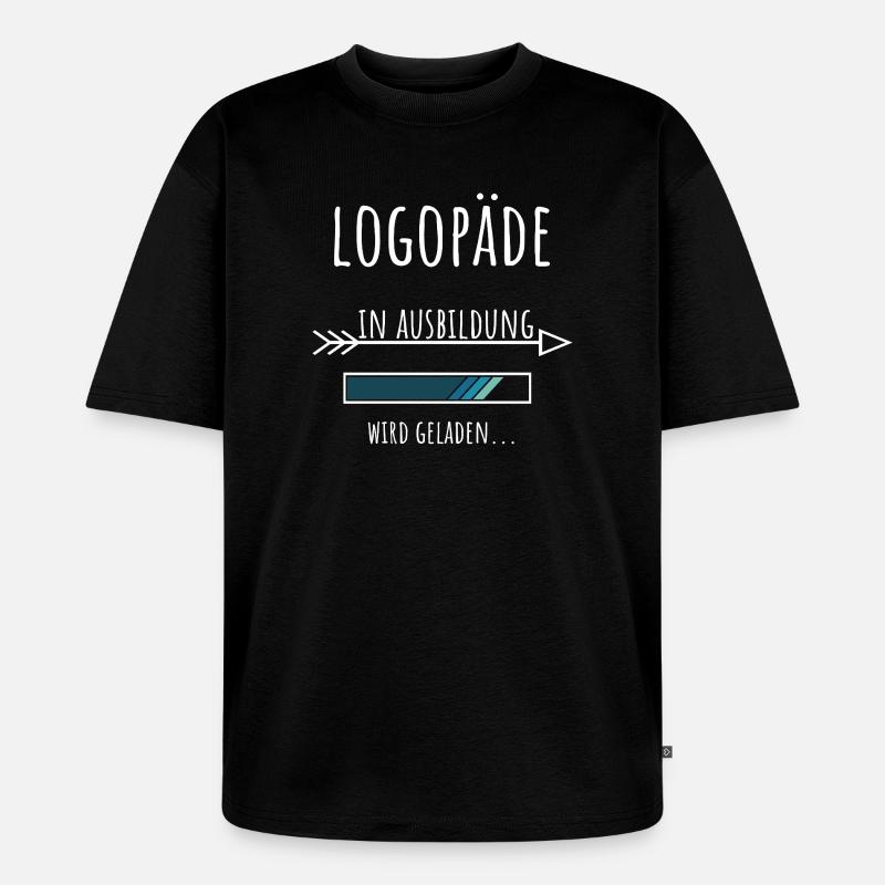 Logopädie Studium Beruf Ausbildung Logopäde - Unisex Premium Oversized Bio T-Shirt - Schwarz
