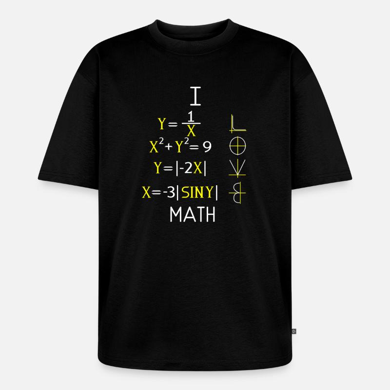 Math Math Math Teacher Mathematician - Unisex Premium Oversized Organic T-Shirt - black