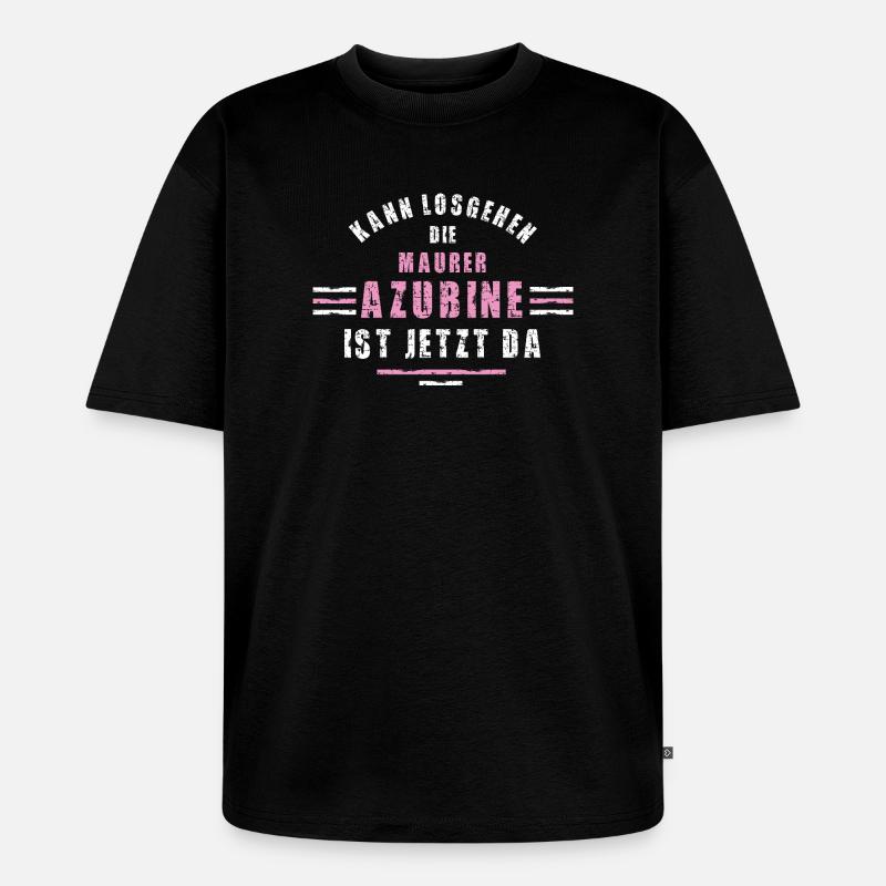 Bricklayer Trainee Apprenticeship Bricklayer - Unisex Premium Oversized Organic T-Shirt - black